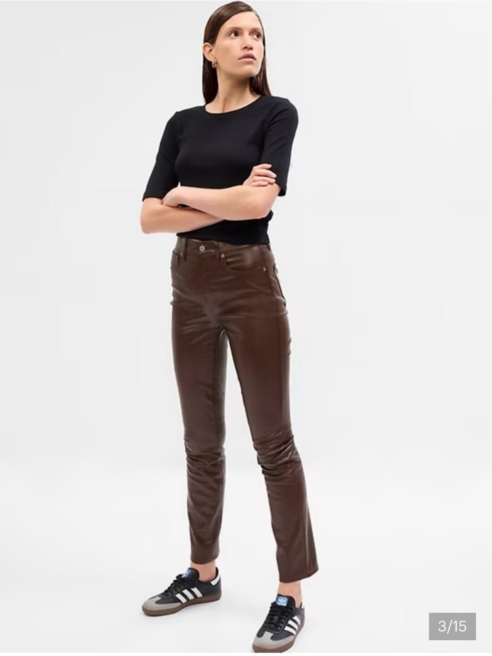 NWT Gap vintage slim high rise Faux Leather Pant